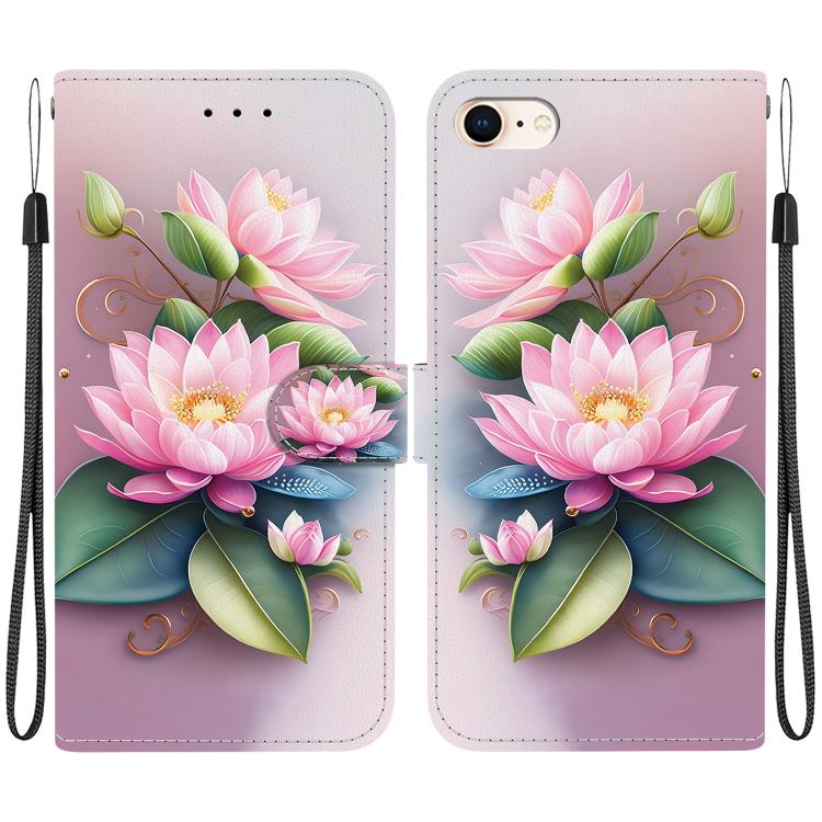 Crystal Texture Colored Drawing Leather Phone Case, For iPhone 7 / 8 / SE 2022