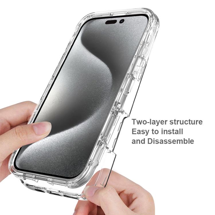 Shockproof Clear Gradient PC + TPU Phone Case, For iPhone 16 Pro Max, For iPhone 16 Pro, For iPhone 16 Plus, For iPhone 16