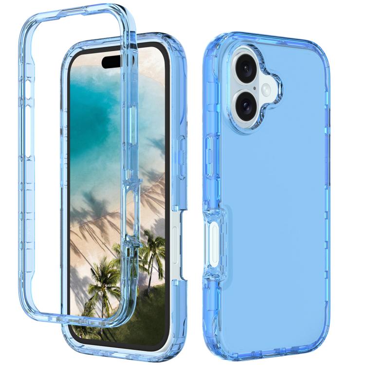 Shockproof Clear Gradient PC + TPU Phone Case, For iPhone 16 Pro Max, For iPhone 16 Pro, For iPhone 16 Plus, For iPhone 16