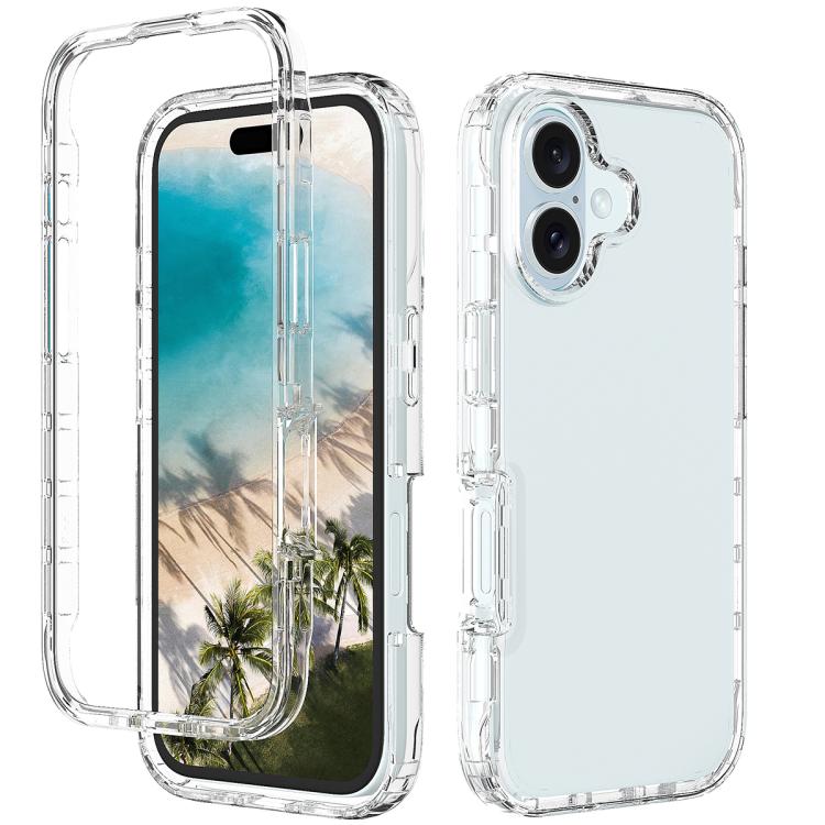 Shockproof Clear Gradient PC + TPU Phone Case, For iPhone 16 Pro Max, For iPhone 16 Pro, For iPhone 16 Plus, For iPhone 16