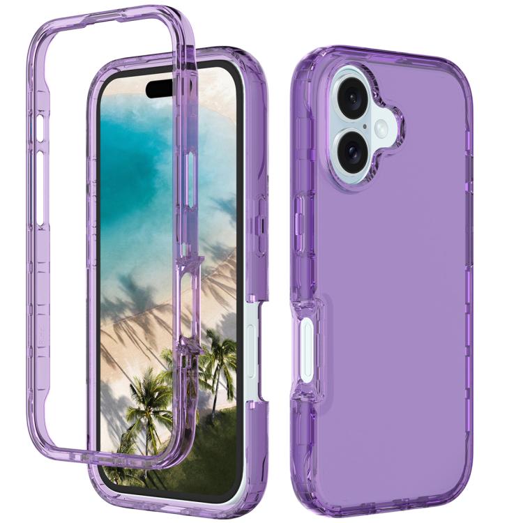 Shockproof Clear Gradient PC + TPU Phone Case, For iPhone 16 Pro Max, For iPhone 16 Pro, For iPhone 16 Plus, For iPhone 16