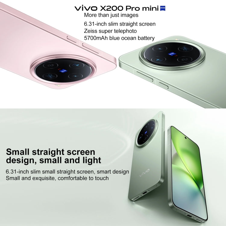 vivo X200 Pro mini, 12GB+256GB, Face ID / Screen Fingerprint Identification, 6.31 inch Android 15 Dimensity 9400 Octa Core, OTG, NFC, Network: 5G, Support Google Play, 12GB+256GB