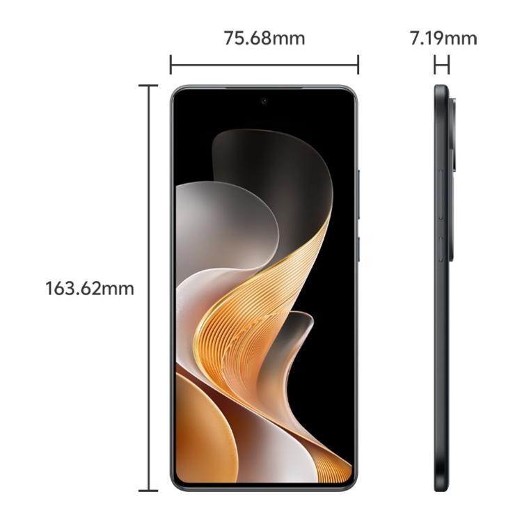 vivo S19, 12GB+512GB, Face ID / Screen Fingerprint Identification,  6.78 inch Android 14 Snapdragon 7 Gen 3 Octa Core, OTG, NFC, Network: 5G, 12GB+512GB