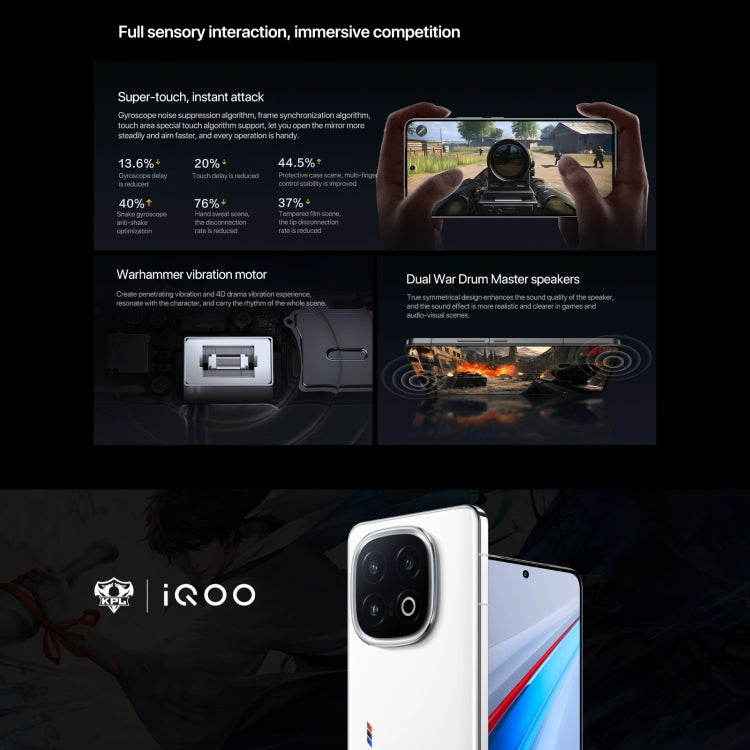 vivo iQOO 13, 12GB+256GB, Face ID / Screen Fingerprint Identification, 6.82 inch Android 15 OriginOS 5 Snapdragon 8 Elite Octa Core, OTG, NFC, Network: 5G, Support Google Play, 12GB+256GB