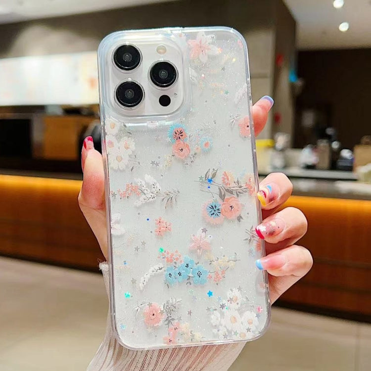 Fresh Small Floral Epoxy TPU Phone Case, For iPhone 14 Pro, For iPhone 14 Pro Max, For iPhone 7 / 8 / SE 2022, For iPhone 13 Pro Max, For iPhone 13 Pro