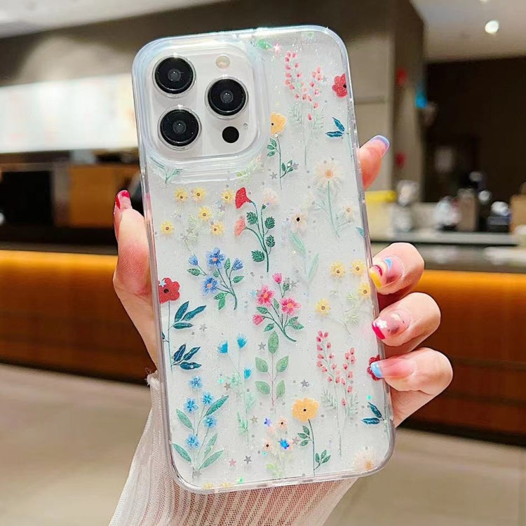 Fresh Small Floral Epoxy TPU Phone Case, For iPhone 14 Pro, For iPhone 14 Pro Max, For iPhone 7 / 8 / SE 2022, For iPhone 13 Pro Max, For iPhone 13 Pro