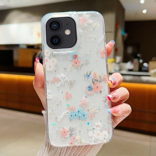 Fresh Small Floral Epoxy TPU Phone Case, For iPhone 12 mini, For iPhone 11 Pro Max, For iPhone 11, For iPhone 11 Pro, For iPhone XR