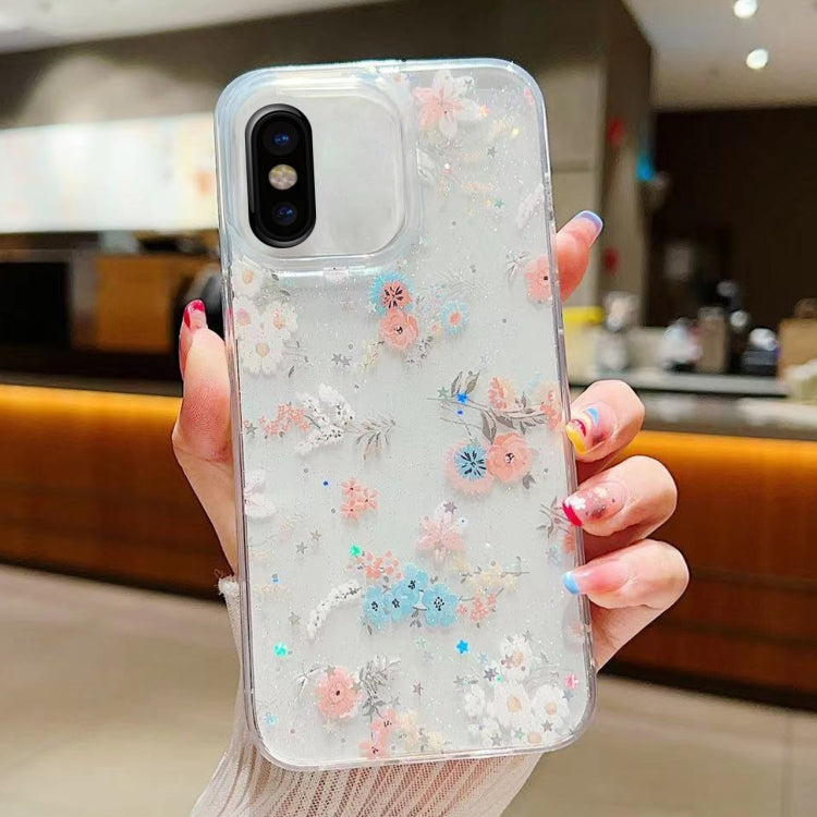 Fresh Small Floral Epoxy TPU Phone Case, For iPhone XS Max, For iPhone 7 Plus / 8 Plus, For iPhone X / XS