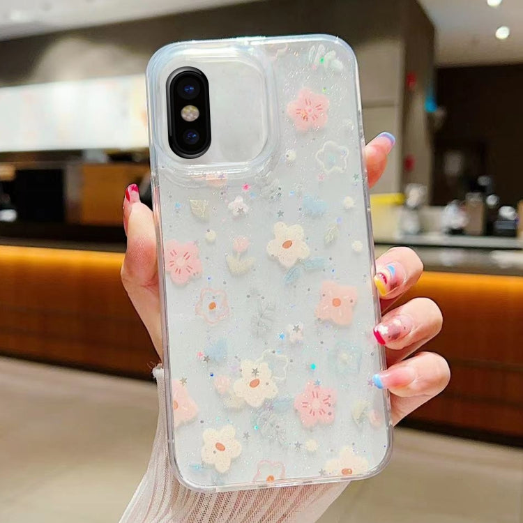 Fresh Small Floral Epoxy TPU Phone Case, For iPhone XS Max, For iPhone 7 Plus / 8 Plus, For iPhone X / XS