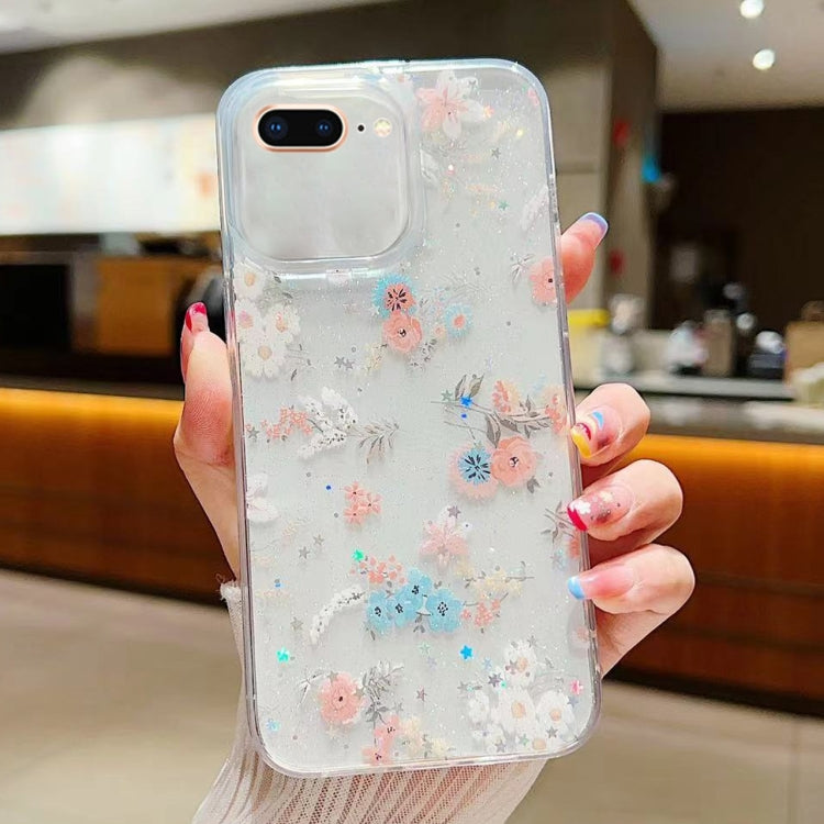 Fresh Small Floral Epoxy TPU Phone Case, For iPhone XS Max, For iPhone 7 Plus / 8 Plus, For iPhone X / XS