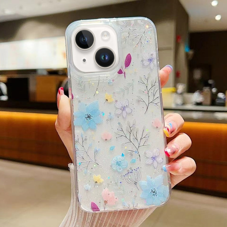 Fresh Small Floral Epoxy TPU Phone Case, For iPhone 15 Pro, For iPhone 15 Plus, For iPhone 15, For iPhone 14 Plus, For iPhone 14