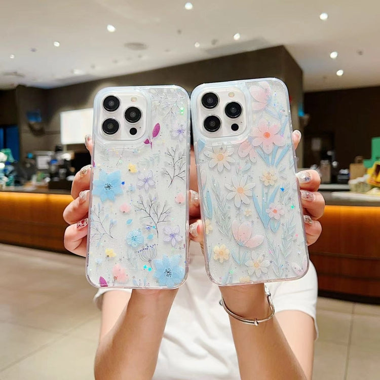 Fresh Small Floral Epoxy TPU Phone Case, For iPhone XS Max, For iPhone 7 Plus / 8 Plus, For iPhone X / XS