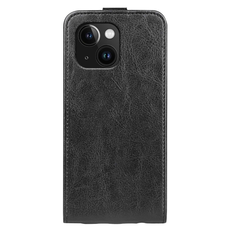 R64 Texture Single Vertical Flip Leather Phone Case, For iPhone 15