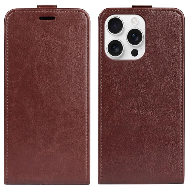 R64 Texture Single Vertical Flip Leather Phone Case, For iPhone 16 Pro Max, For iPhone 16 Pro, For iPhone 16 Plus, For iPhone 16, For iPhone 16e, For iPhone 15 Pro Max, For iPhone 15 Pro, For iPhone 15 Plus