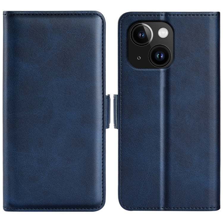 Dual-side Magnetic Buckle Horizontal Flip Leather Phone Case, For iPhone 15 Pro, For iPhone 15 Plus, For iPhone 15