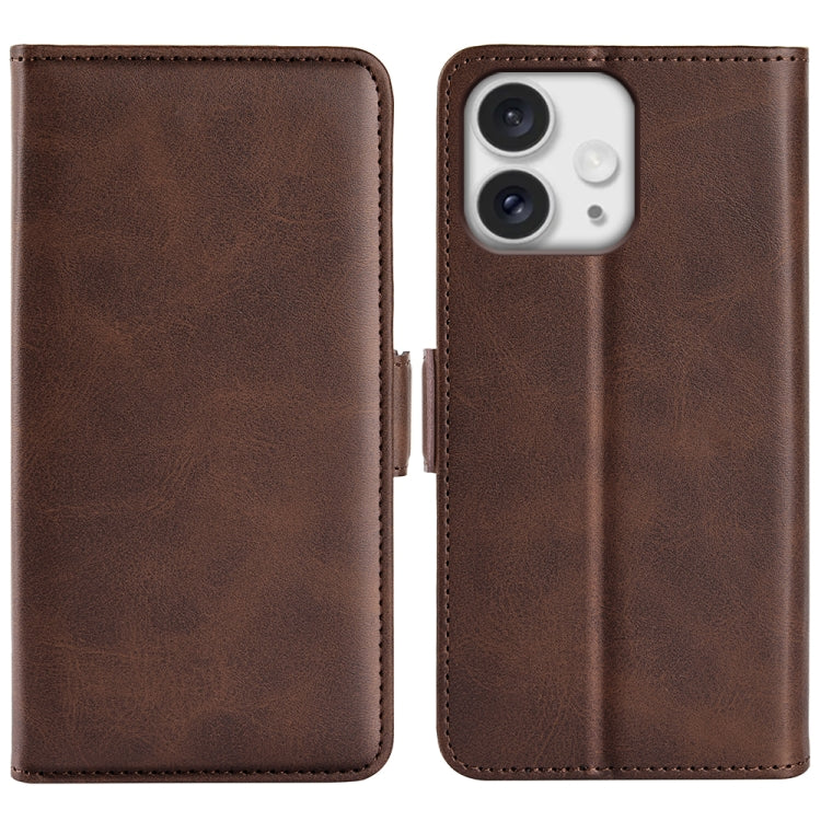 Dual-side Magnetic Buckle Horizontal Flip Leather Phone Case, For iPhone 16 Pro, For iPhone 16 Plus, For iPhone 16, For iPhone 16 Pro Max, For iPhone 16e, For iPhone 15 Pro Max