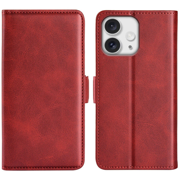 Dual-side Magnetic Buckle Horizontal Flip Leather Phone Case, For iPhone 16 Pro, For iPhone 16 Plus, For iPhone 16, For iPhone 16 Pro Max, For iPhone 16e, For iPhone 15 Pro Max