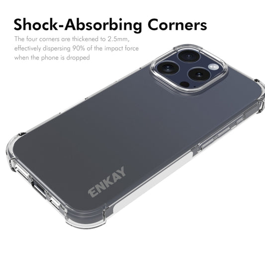 ENKAY Hat-Prince Transparent TPU Shockproof Phone Case, For iPhone 16 Pro Max, For iPhone 16 Pro, For iPhone 16 Plus, For iPhone 16, iPhone 16e, For iPhone 15 Pro Max, For iPhone 15 Pro, For iPhone 15 Plus, For iPhone 15, For MagSafe Battery Pack