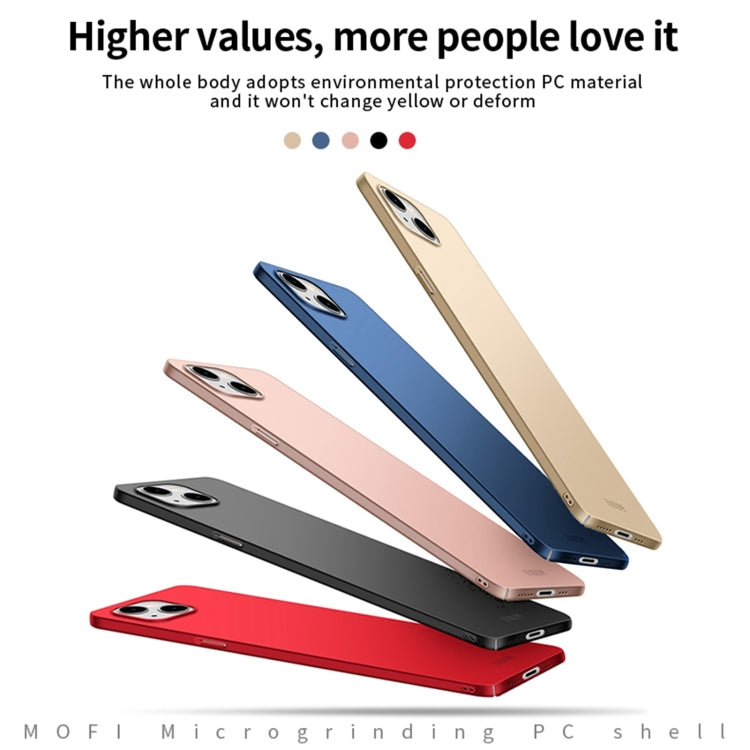 MOFI Frosted PC Ultra-thin Hard Phone Case, For iPhone 15 Pro, For iPhone 15 Plus, For iPhone 15