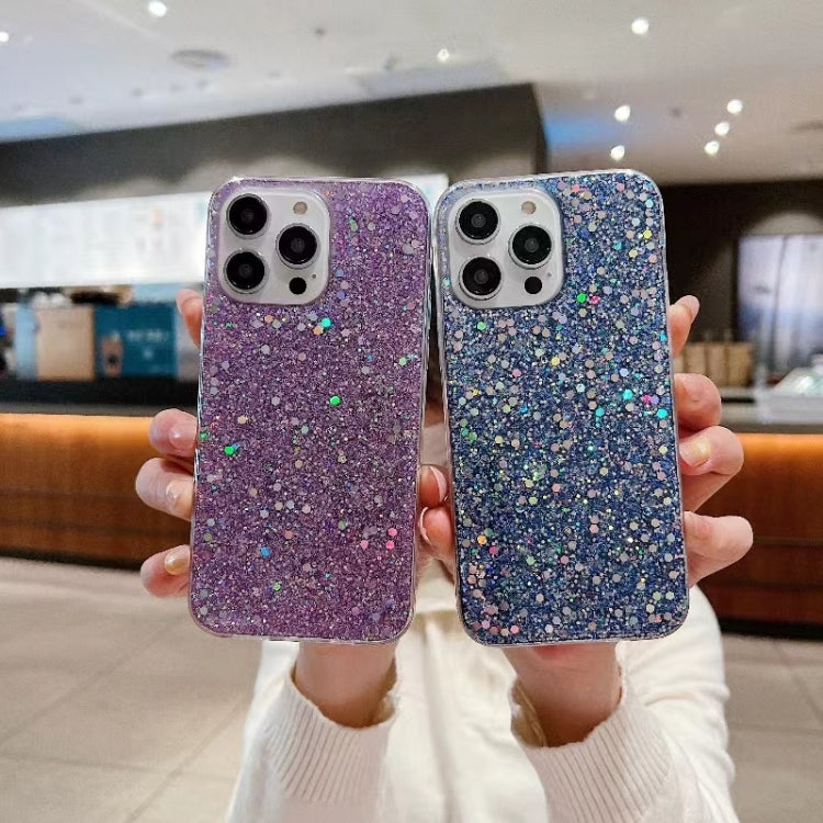 Glitter Sequins Epoxy TPU Phone Case, For iPhone 15