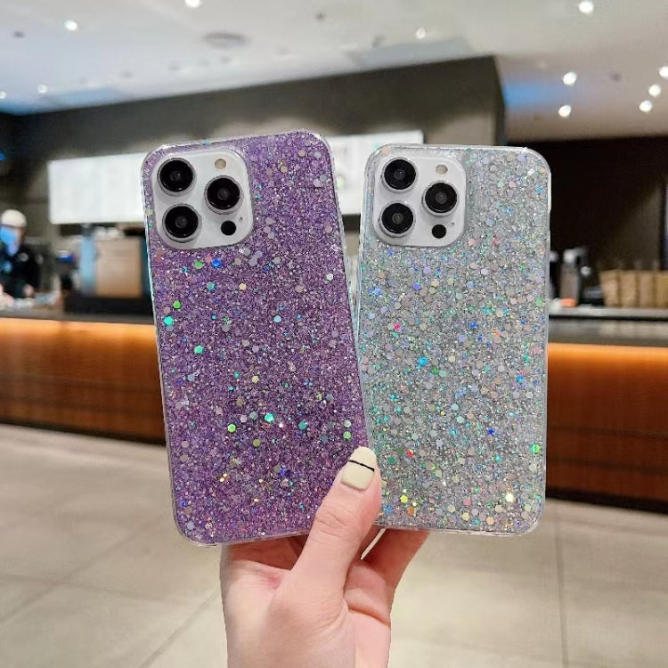 Glitter Sequins Epoxy TPU Phone Case, For iPhone 15