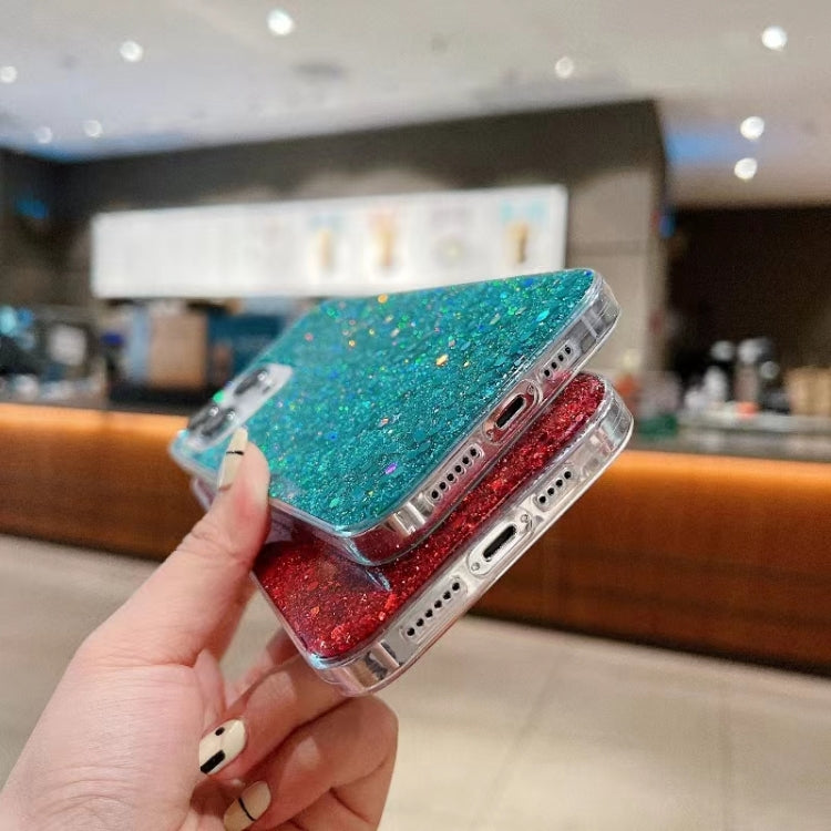 Glitter Sequins Epoxy TPU Phone Case, For iPhone 15