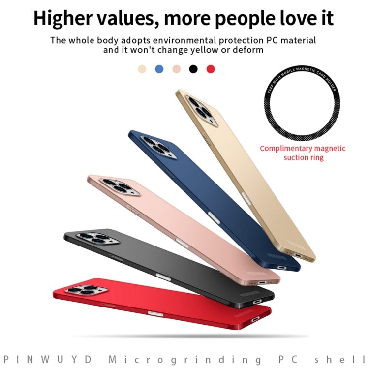 PINWUYO Micro-Frosted PC Ultra-thin Hard Phone Case with Magsafe Magnetic Ring, For iPhone 16 Pro Max, For iPhone 16 Pro, For iPhone 16 Plus, For iPhone 16, For iPhone 15 Pro Max, For iPhone 15 Pro