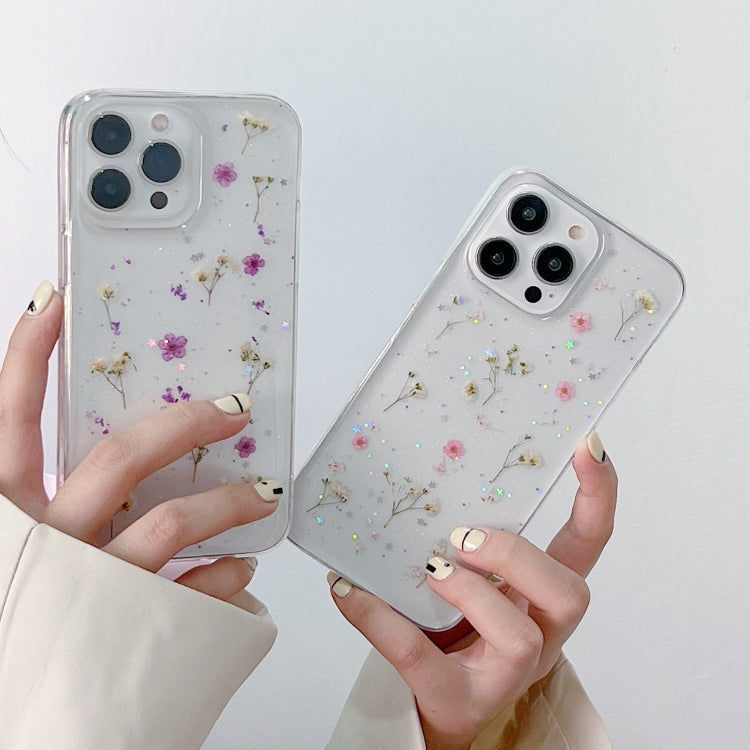 Gypsophila Flowers Pattern TPU Protective Phone Case, For iPhone 16e, For iPhone 16 Pro Max, For iPhone 16 Pro, For iPhone 16 Plus, For iPhone 16, For iPhone 15 Pro Max, For iPhone 15 Pro, For iPhone 15 Plus