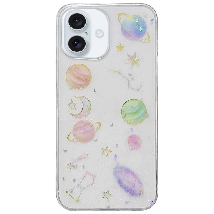 Cosmic Star Glitter Epoxy TPU Phone Case, For iPhone 16e, For iPhone 16 Pro Max, For iPhone 16 Pro, For iPhone 16 Plus, For iPhone 16, For iPhone 15 Pro Max, For iPhone 15 Pro, For iPhone 15 Plus, For iPhone 15