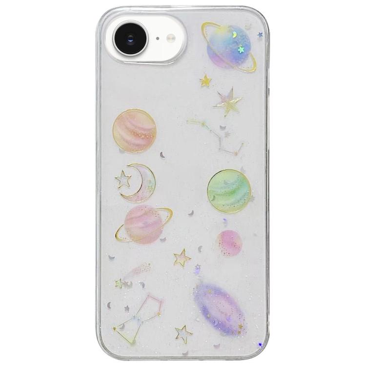 Cosmic Star Glitter Epoxy TPU Phone Case, For iPhone 16e, For iPhone 16 Pro Max, For iPhone 16 Pro, For iPhone 16 Plus, For iPhone 16, For iPhone 15 Pro Max, For iPhone 15 Pro, For iPhone 15 Plus, For iPhone 15