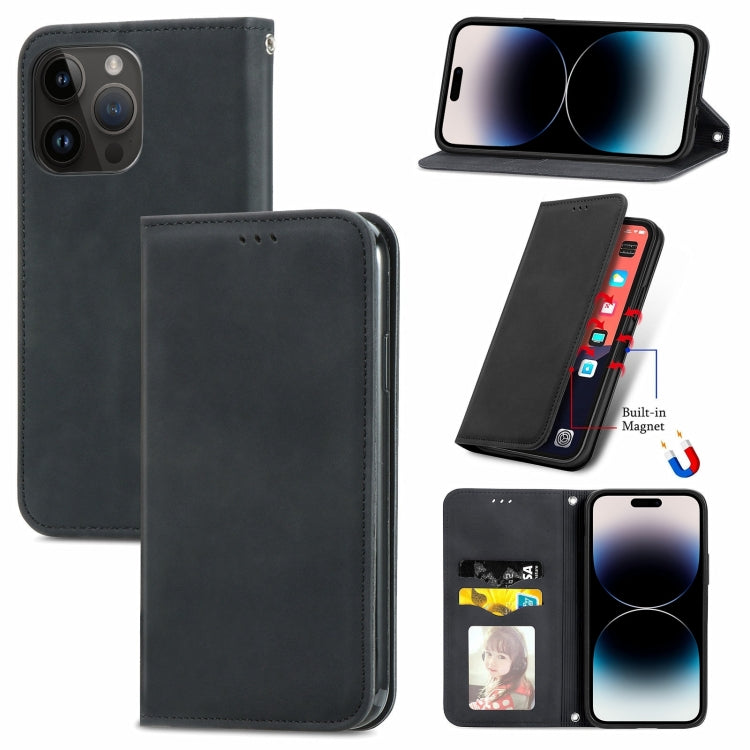 Retro Skin Feel Magnetic Flip Leather Phone Case, For iPhone 15 Pro Max, For iPhone 15 Pro, For  iPhone 15 Plus, For iPhone 15, For  iPhone 14 Plus