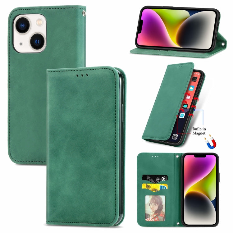 Retro Skin Feel Magnetic Flip Leather Phone Case, For iPhone 15 Pro Max, For iPhone 15 Pro, For  iPhone 15 Plus, For iPhone 15, For  iPhone 14 Plus