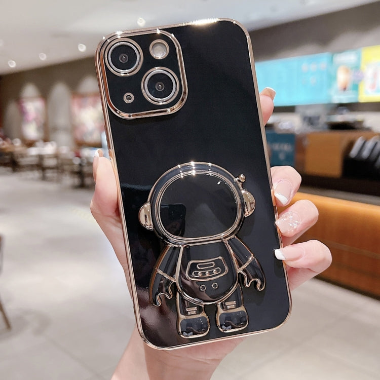 Electroplating Astronaut Holder Phone Case, For iPhone 15 Pro, For iPhone 15 Plus, For iPhone 15