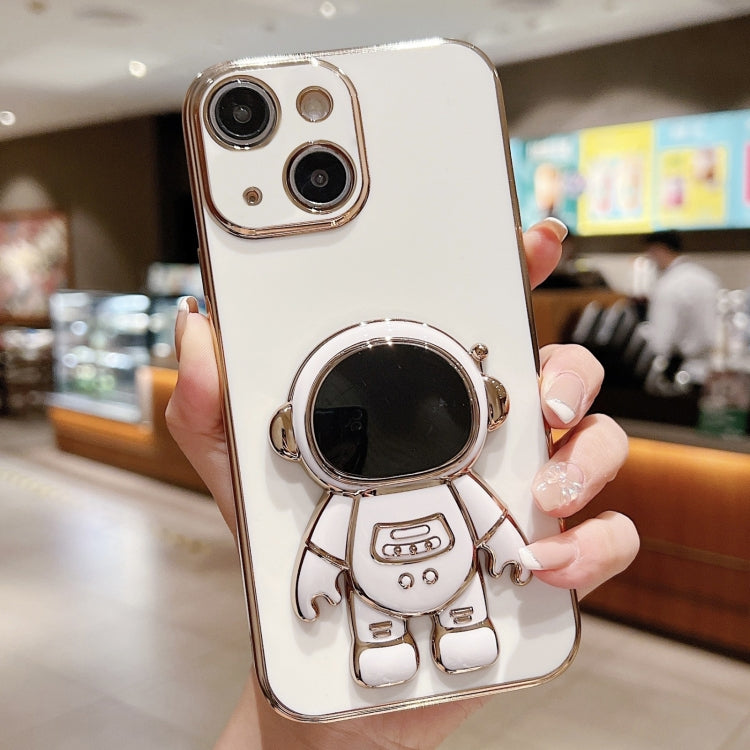 Electroplating Astronaut Holder Phone Case, For iPhone 15 Pro, For iPhone 15 Plus, For iPhone 15