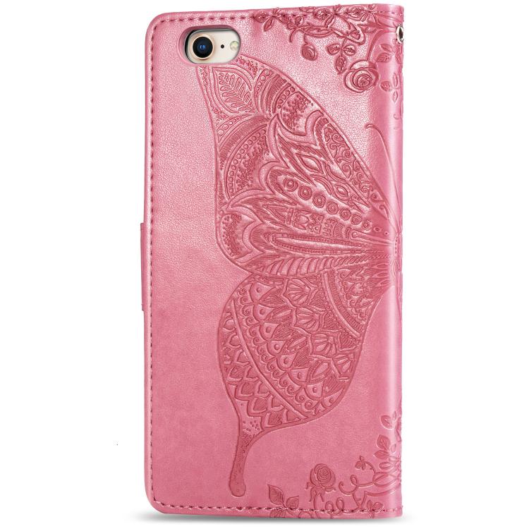 Butterfly Love Flower Embossed Leather Phone Case, iPhone 16e