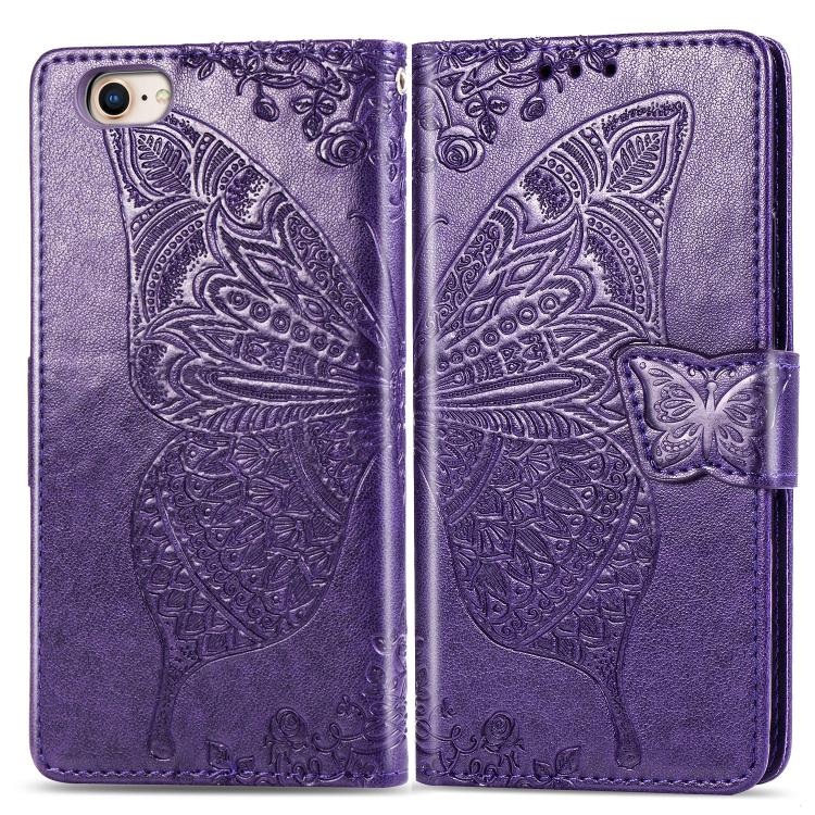 Butterfly Love Flower Embossed Leather Phone Case, iPhone 16e