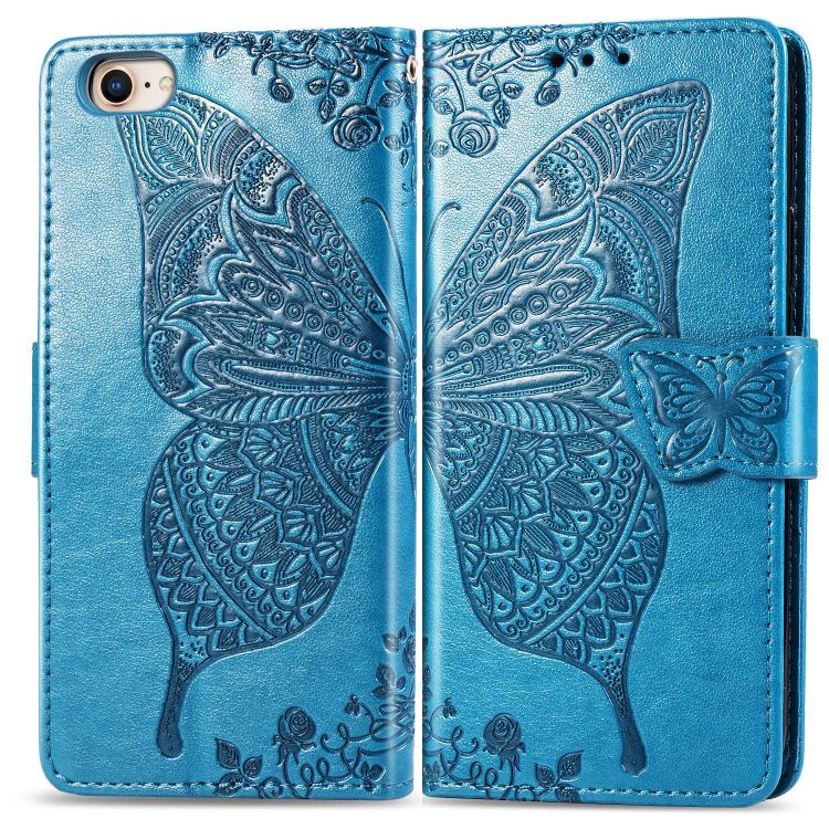 Butterfly Love Flower Embossed Leather Phone Case, iPhone 16e