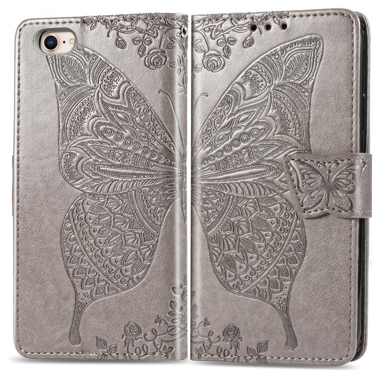 Butterfly Love Flower Embossed Leather Phone Case, iPhone 16e