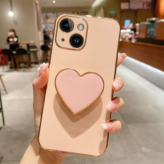 Electroplating Love Heart Holder TPU Phone Case, For iPhone 13 mini, For iPhone 12, For iPhone 12 Pro Max, For iPhone 12 Pro, For iPhone 12 mini