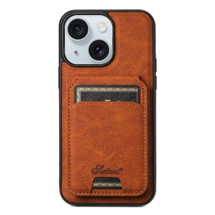 Suteni H16 Litchi Texture Leather Detachable Wallet Back Phone Case, For iPhone 16e, For iPhone 16 Pro Max, For iPhone 16 Pro, For iPhone 16 Plus, For iPhone 16, For iPhone 15 Pro Max, For iPhone 15 Pro, For iPhone 15 Plus