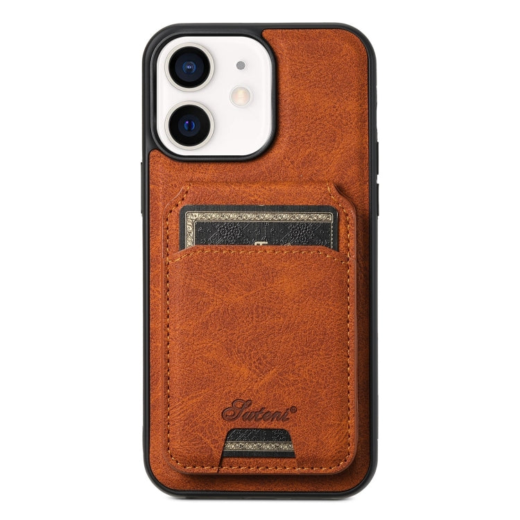 Suteni H16 Litchi Texture Leather Detachable Wallet Back Phone Case, For iPhone 12, For iPhone 12 Pro Max, For iPhone 12 Pro