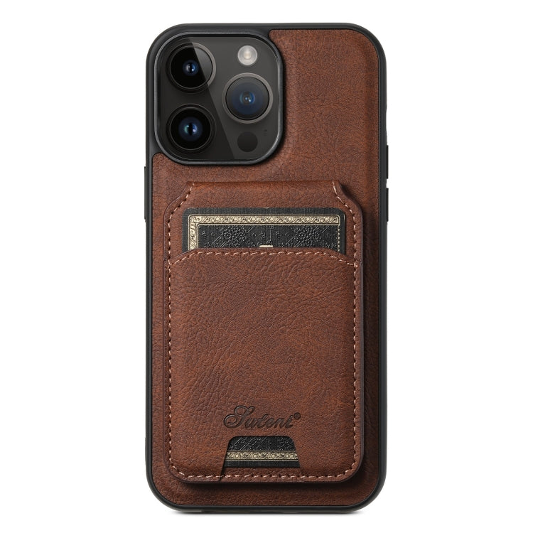 Suteni H16 Litchi Texture Leather Detachable Wallet Back Phone Case, For iPhone 12, For iPhone 12 Pro Max, For iPhone 12 Pro