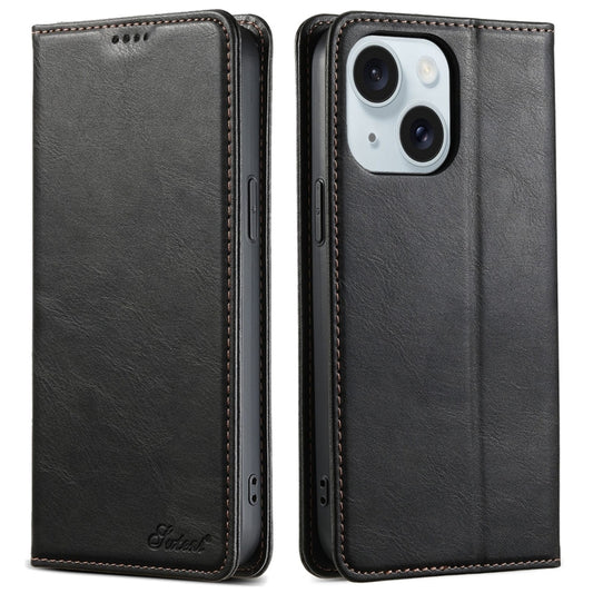 Suteni J02 Oil Wax Wallet Leather Phone Case, For iPhone 15 Plus, For iPhone 15, For iPhone 14 Plus, For iPhone 14, For iPhone 14 Pro, For iPhone 14 Pro Max