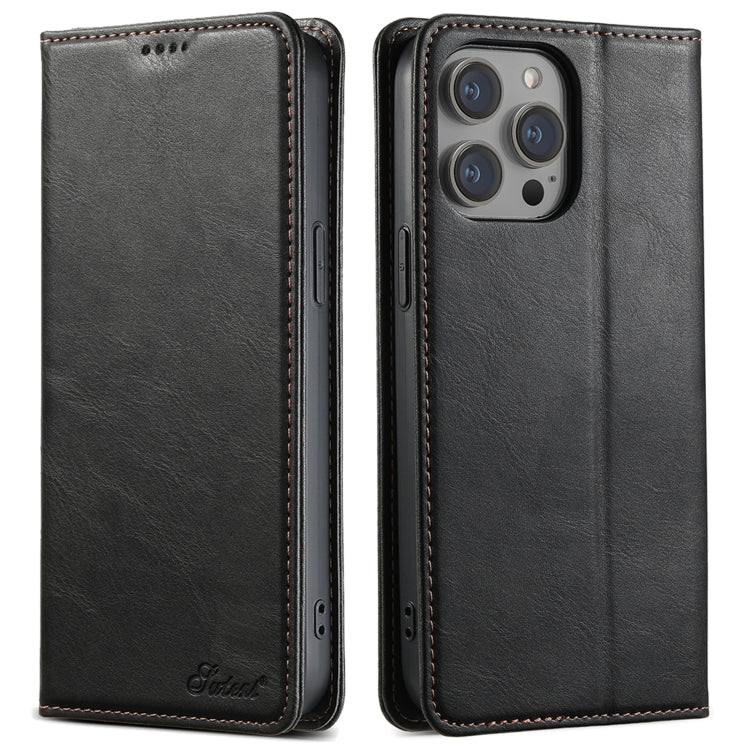 Suteni J02 Oil Wax Wallet Leather Phone Case, For iPhone 15 Plus, For iPhone 15, For iPhone 14 Plus, For iPhone 14, For iPhone 14 Pro, For iPhone 14 Pro Max