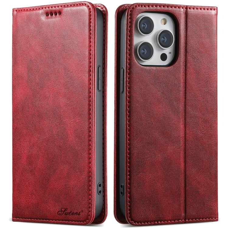 Suteni J02 Oil Wax Wallet Leather Phone Case, For iPhone 13 Pro Max, For iPhone 13 Pro, For iPhone 13, For iPhone 13 mini, For iPhone 12 Pro Max, For iPhone 12 / 12 Pro