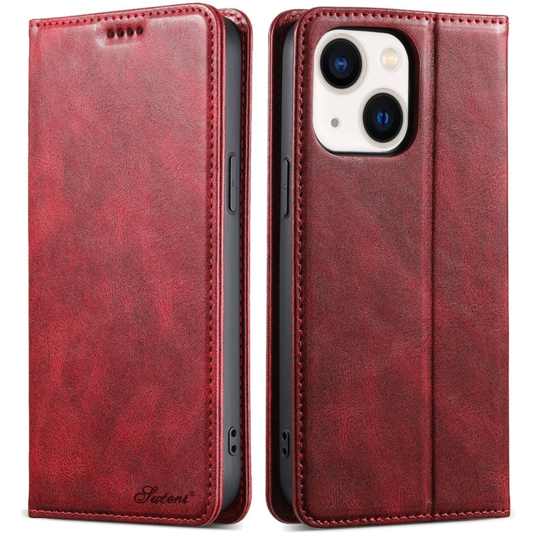 Suteni J02 Oil Wax Wallet Leather Phone Case, For iPhone 13 Pro Max, For iPhone 13 Pro, For iPhone 13, For iPhone 13 mini, For iPhone 12 Pro Max, For iPhone 12 / 12 Pro