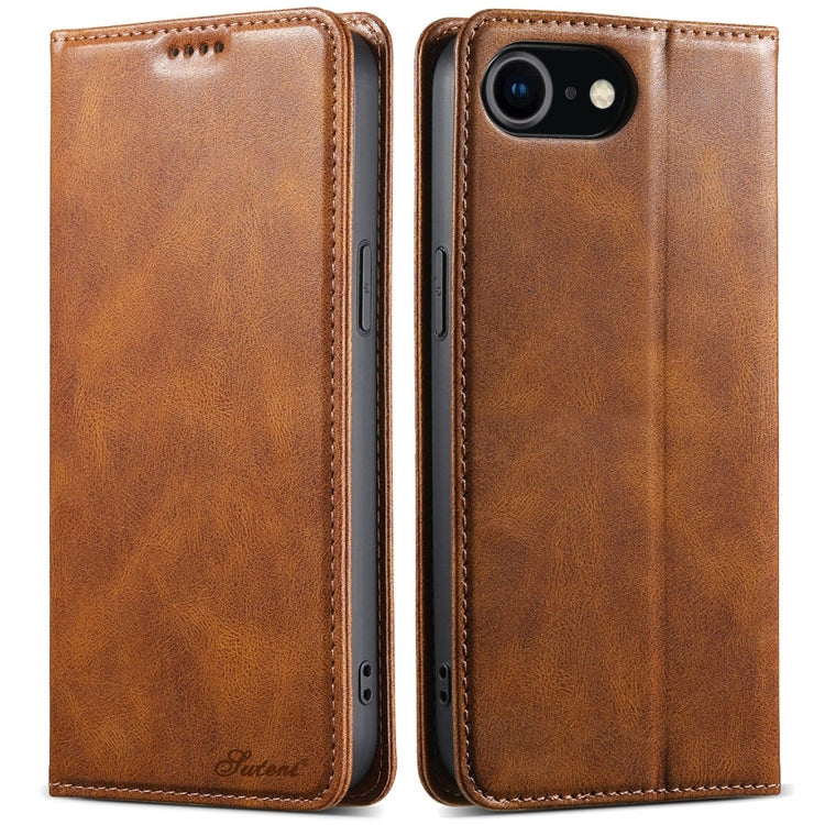 Suteni J02 Oil Wax Wallet Leather Phone Case, For iPhone 7 / 8 / SE 2022, For iPhone X / XS, For iPhone 7 Plus / 8 Plus