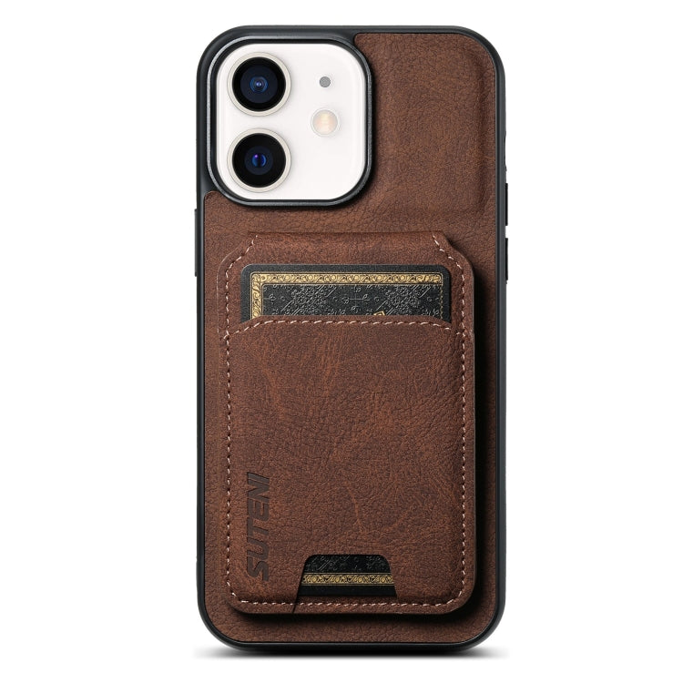 Suteni H02 Litchi Leather Card Wallet Stand Back Phone Case, For iPhone 11 Pro Max, For iPhone 11, For iPhone 11 Pro, For iPhone XR, For iPhone XS Max, For iPhone X / XS