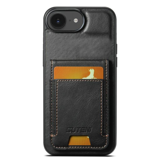 Suteni H03 Oil Wax Leather Wallet Stand Back Phone Case, For iPhone 16e, For iPhone 16 Pro Max, For iPhone 16 Pro, For iPhone 16 Plus, For iPhone 16, For iPhone 15 Pro Max, For iPhone 15 Pro, For iPhone 15 Plus, For iPhone 15, For iPhone 14 Plus