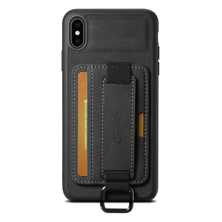 Suteni H13 Litchi Leather Wrist Strap Wallet Back Phone Case, For iPhone 11 Pro Max, For iPhone 11, For iPhone 11 Pro, For iPhone XR, For iPhone XS Max, For iPhone X / XS